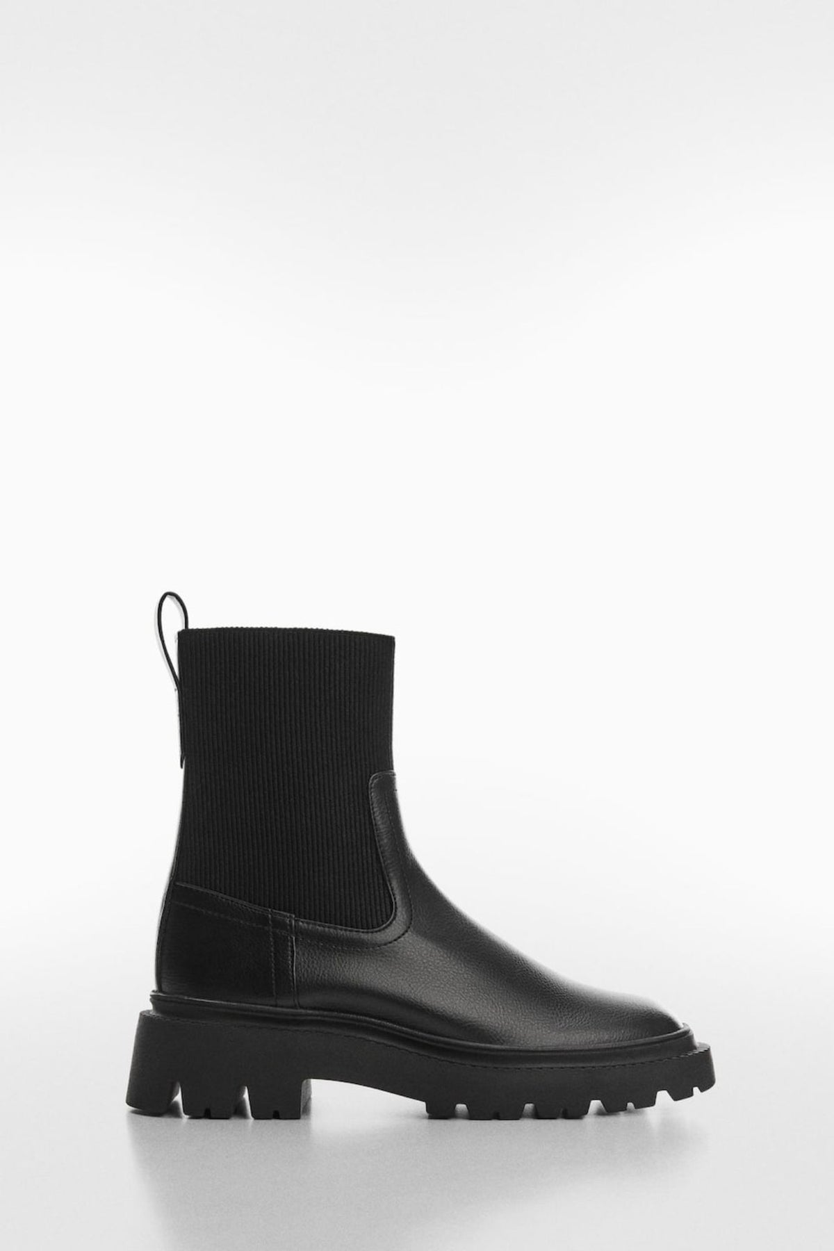 Track Platform Fitted Ankle Boots