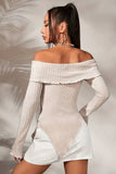 Off Shoulder Knitted Sweater