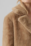 Fur Notch Collar Coat