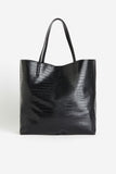 Shopping Leather Animal Print Bag